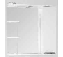 Зеркальный шкаф 75x83 см белый глянец Style Line Жасмин ЛС-00000043