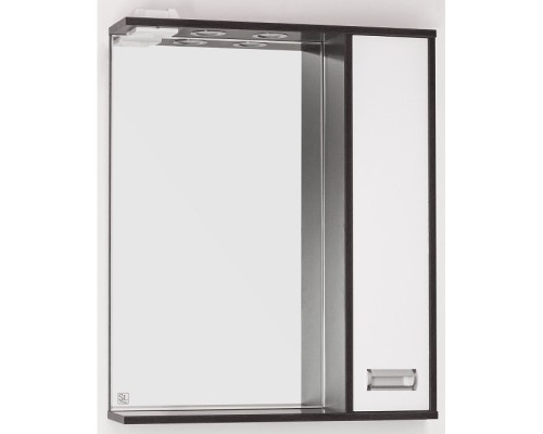 Зеркальный шкаф 65x83 см венге/белый глянец Style Line Панда Стиль ЛС-00000089