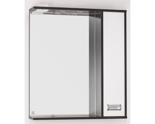 Зеркальный шкаф 70x83 см венге/белый глянец Style Line Панда Стиль ЛС-00000090