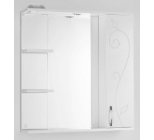 Зеркальный шкаф 75x83 см белый глянец Style Line Панда Фьюжн ЛС-00000079
