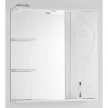 Зеркальный шкаф 75x83 см белый глянец Style Line Панда Фьюжн ЛС-00000079