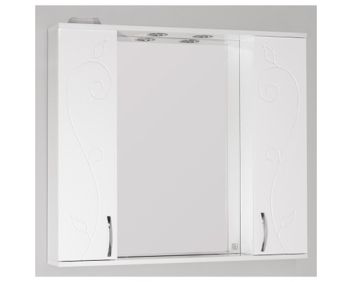 Зеркальный шкаф 90x83 см белый глянец Style Line Панда Фьюжн ЛС-00000382