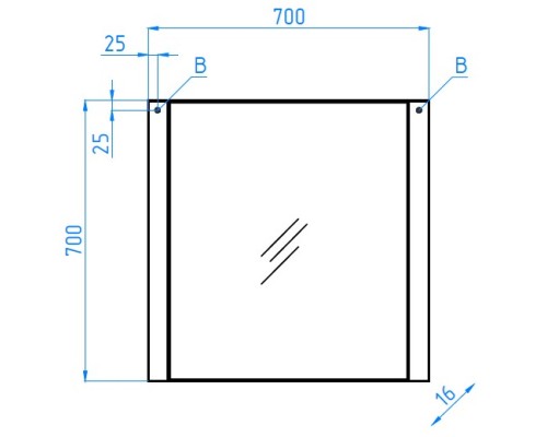 Зеркало 70x70 см шелк зебрано Style Line Лотос ЛС-00000487