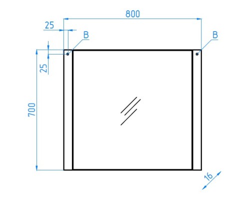 Зеркало 80x70 см шелк зебрано Style Line Лотос ЛС-00000488