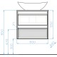 Тумба с раковиной осина белая/белый лакобель 60 см Style Line Монако ЛС-00000632 + СС-00000649