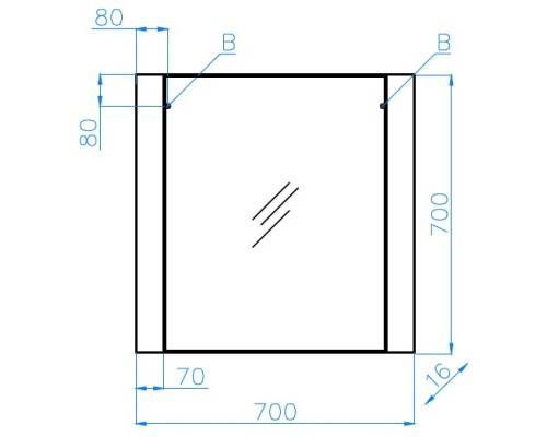 Зеркало 70x70 см осина белая/белый лакобель Style Line Монако ЛС-00000625