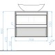 Тумба с раковиной ориноко/белый лакобель 70 см Style Line Монако ЛС-00000633 + СС-00000649