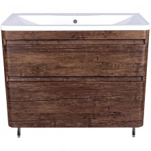 Тумба с раковиной старое дерево 100 см Style Line Атлантика ЛС-00000614 + ЛС-00000617