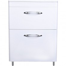 Тумба с раковиной белый глянец 60 см Style Line Каре СС-00002265 + СС-00002261