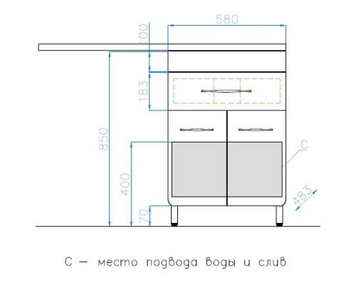 Тумба с раковиной белый глянец 120 см Style Line Валеро ЛС-00000578 + СС-00000367