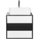 Тумба белый глянец/черный матовый 60 см Style Line Амстердам ЛС-000010040