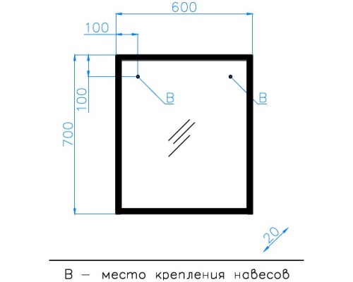 Зеркало 60x70 см черный Style Line Лофт ЛС-000010023