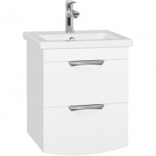 Тумба с раковиной белый глянец 50 см Style Line Жасмин 2 ЛС-000010039 + ЛС-00000154