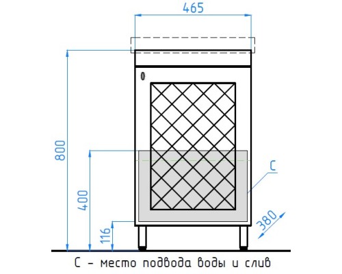 Тумба белый глянец 46,5 см Style Line Канна ЛС-00000297