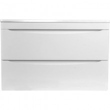 Тумба с раковиной белый матовый 80 см Style Line Бергамо СС-00002322 + СС-00002297