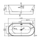 Акриловая ванна 169,5x80 см Swedbe Vita 8800G