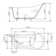 Акриловая ванна 175x76 см Swedbe Vita 8819CH