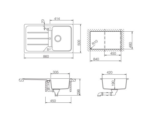 Кухонная мойка Teka Simpla 45-TG карбон 40144512