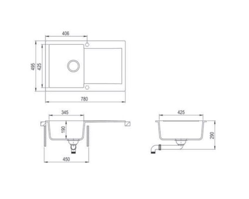 Кухонная мойка Teka Clivo 45 B-TQ черный металлик 40148000