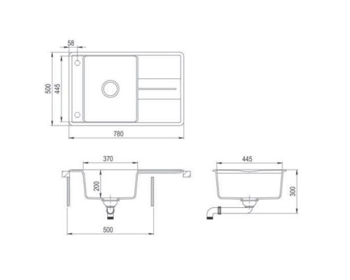 Кухонная мойка Teka Estela 50 B-TQ черный металлик 40148080