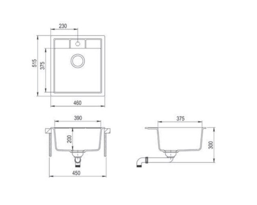 Кухонная мойка Teka Estela 45 S-TQ 1B черный металлик 40148070