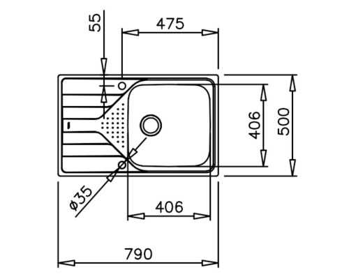 Кухонная мойка Teka Universe 50 T-XP 1B 1D декоративная сталь 115110030