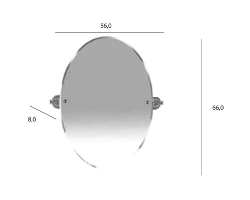 Зеркало 56x66 см золото Tiffany World Harmony TWHA021oro