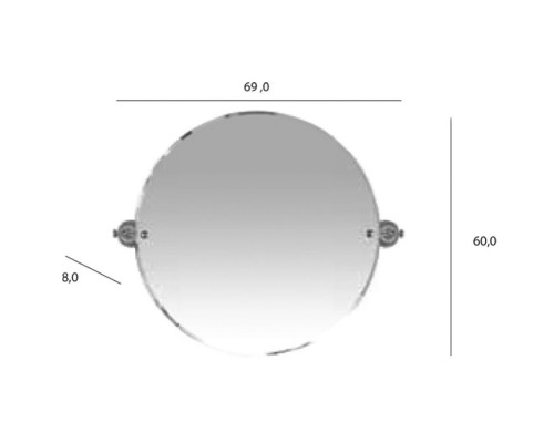 Зеркало 69x60 см бронза Tiffany World Harmony TWHA023b