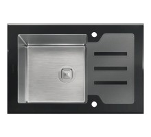 Кухонная мойка Tolero Ceramic Glass нержавеющая сталь/черный TG-660