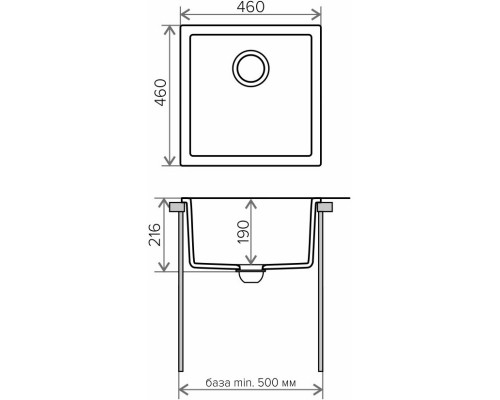 Кухонная мойка Tolero серый металлик R-128 №001