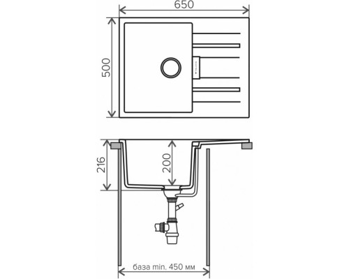 Кухонная мойка Tolero сафари TL-650 №102