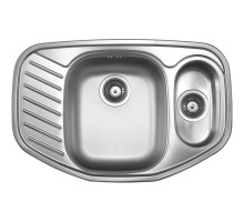 Кухонная мойка полированная сталь Ukinox Комфорт COP770.500 15GT8K 2C