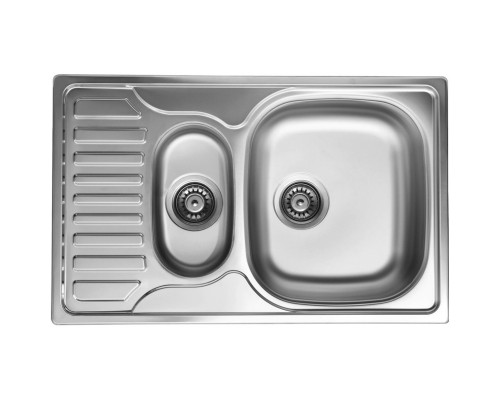Кухонная мойка полированная сталь Ukinox Комфорт COP780.490 15GT8K 1R