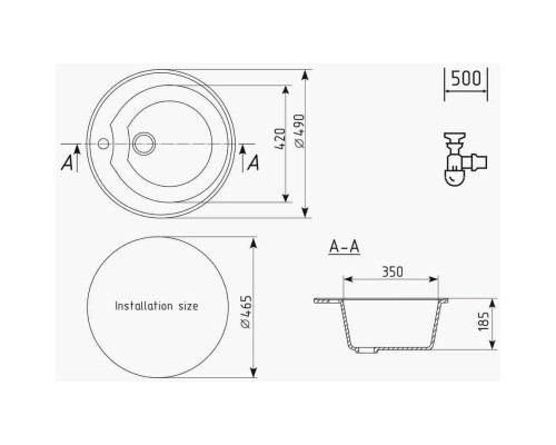 Кухонная мойка Ulgran терракот U-100-307