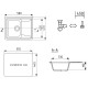 Кухонная мойка Ulgran графит U-201-342
