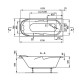 Акриловая ванна 170x70 см Vagnerplast Minerva VPBA177MIA2X-04