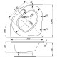 Акриловая ванна 150x150 см Vagnerplast Plejada VPBA150PLE3X-04