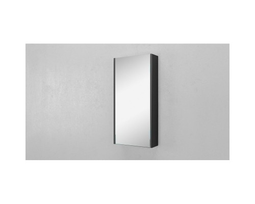 Зеркальный шкаф 40x80 см черный матовый Velvex Klaufs zsKLA.40-217