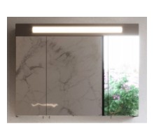 Зеркальный шкаф 90x75 см серый цемент глянец Verona Susan SU605G29