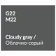 Зеркальный шкаф 90x75 см облачно-серый глянец Verona Susan SU605G22