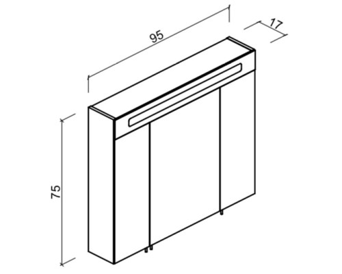 Зеркальный шкаф 95x75 см светло-оливковый глянец Verona Susan SU606G71