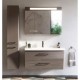 Зеркальный шкаф 100x75 см дымчато-коричневый глянец Verona Susan SU607G90