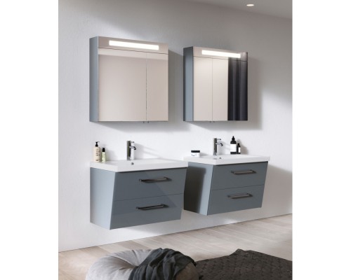 Зеркальный шкаф 75x75 см шафрановый глянец Verona Susan SU602LG57