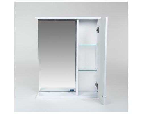 Зеркальный шкаф 55x70 см белый R Viant Прага VPRA55-ZSHR