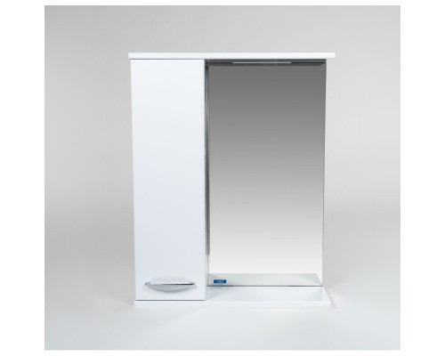 Зеркальный шкаф 55x70 см белый L Viant Прага VPRA55-ZSHL