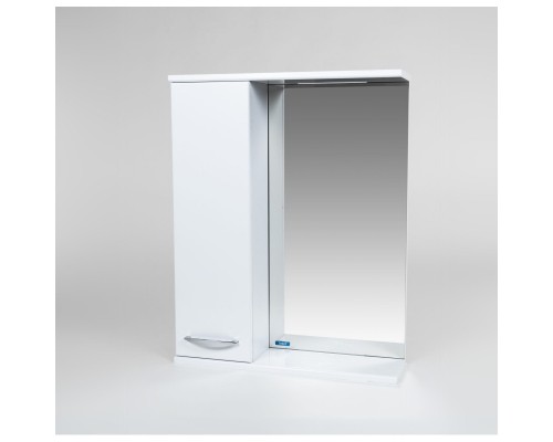 Зеркальный шкаф 55x70 см белый L Viant Прага VPRA55-ZSHL