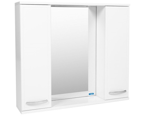 Зеркальный шкаф 80x70 см белый Viant Милан VMIL80-ZSH