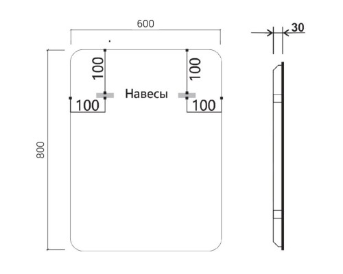 Зеркало 60x80 см Vincea VLM-3MA600