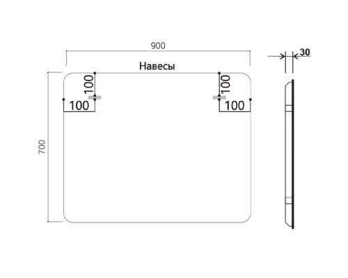 Зеркало 90x70 см Vincea VLM-3MA900