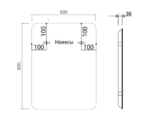 Зеркало 60x80 см Vincea VLM-3MA600-2